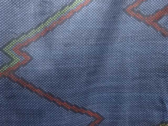 JAPANESE KIMONO / ANTIQUE KIMONO / SILK / DORO OSHIMA TSUMUGI / WOVEN ABSTRACT MATSUKAWABISHI